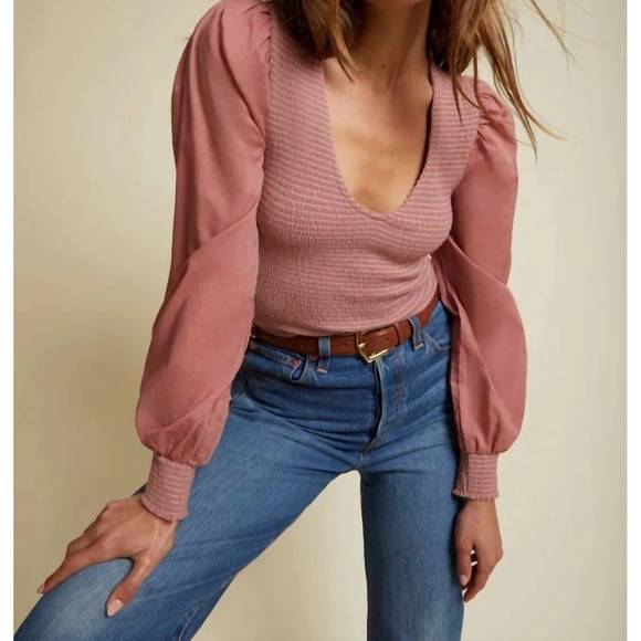 NATION LTD Tops - NEW NATION LTD della long sleeve top in kitten heel